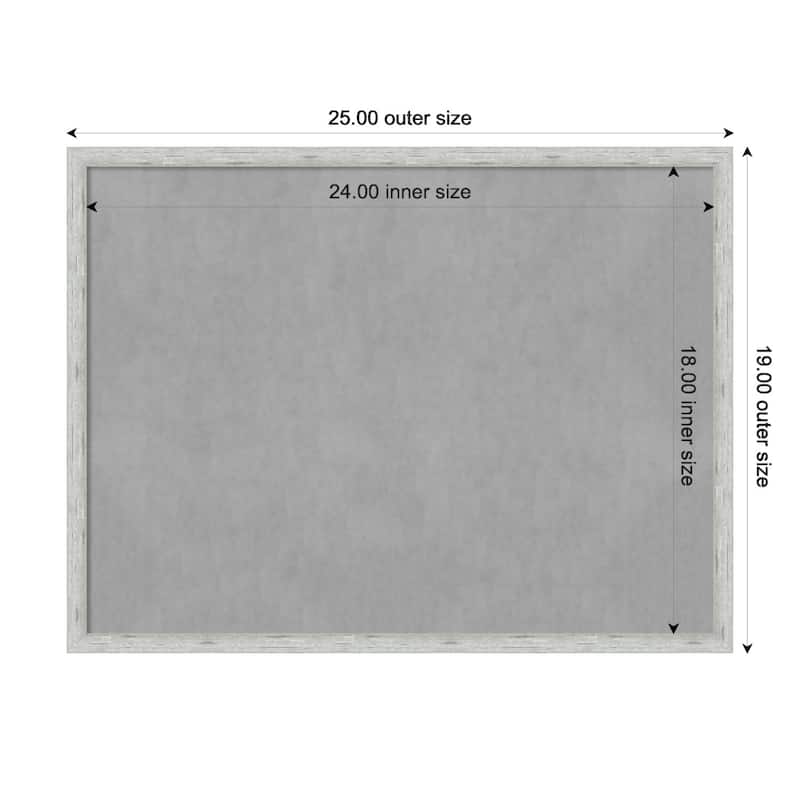 Amanti Art Imprint Silver Framed Magnetic Board - Board Size 24x18