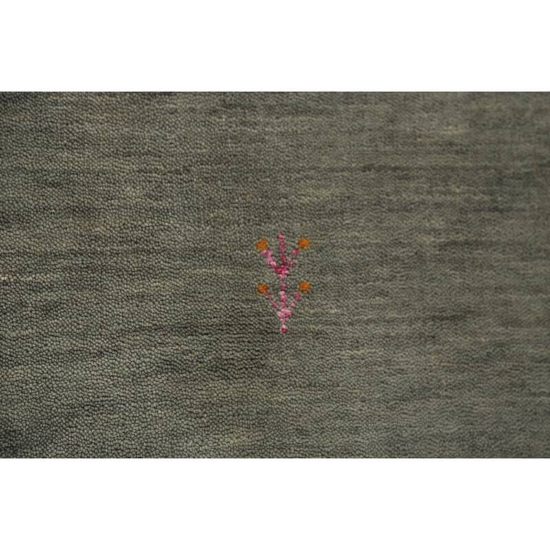 Striped Tribal Gabbeh Oriental Area Rug Handmade Wool Carpet - 4'10" x 7'10"