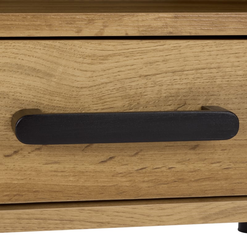 SAFAVIEH Home Etka 2-Drawer Tambour Door Media Stand - 55"W x 16"D x 20"H