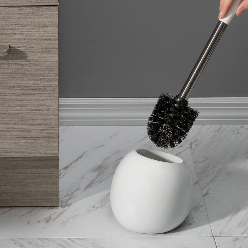 Bath Bliss 2 Pack Ceramic Dome Toilet Brush & Holder - Set