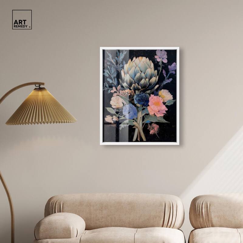 Moody Artichoke I Shadowbox by Art Remedy