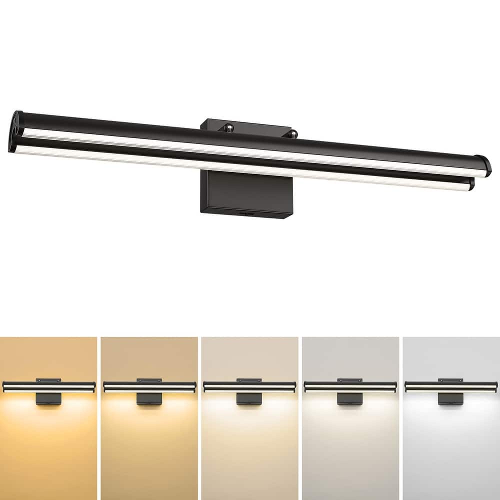 180 Degree Rotating LED Black Bathroom Vanity Light