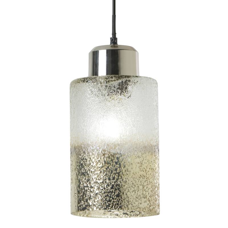 River of Goods Robin 6-Inch Clear and Gold-Painted Ombre Glass Pendant Light