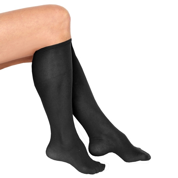 Knee high stockings for wide calves