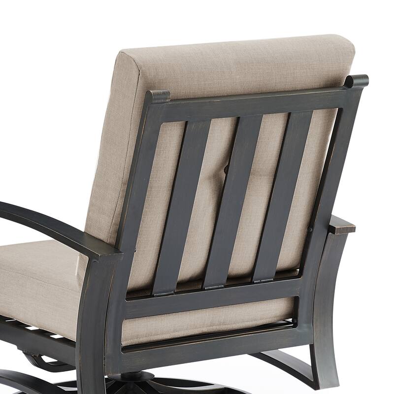 Outdoor Club Chair, Patio Aluminum Single Chair with Sunbrella Fabric Cushion