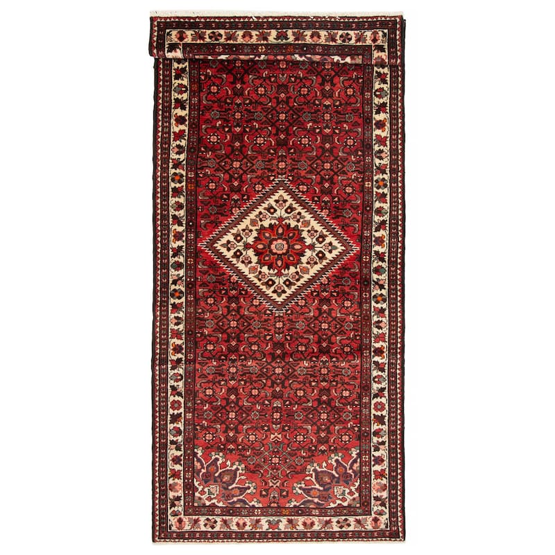 ECARPETGALLERY Hand-knotted Anadol Red Wool Rug - 4'0 x 9'8 - Red - 4'0 x 9'8