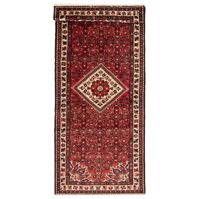 ECARPETGALLERY Hand-knotted Anadol Red Wool Rug - 4'0 x 9'8