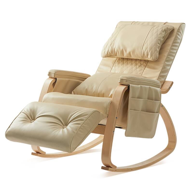 MASSAGE Comfortable Relax Rocking Chair - Cream White