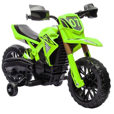 6V Electric Dirt Bike for Kids with Training Wheels, Horn, and Realistic Sound - 1 Hour Playtime, 3-8 Years