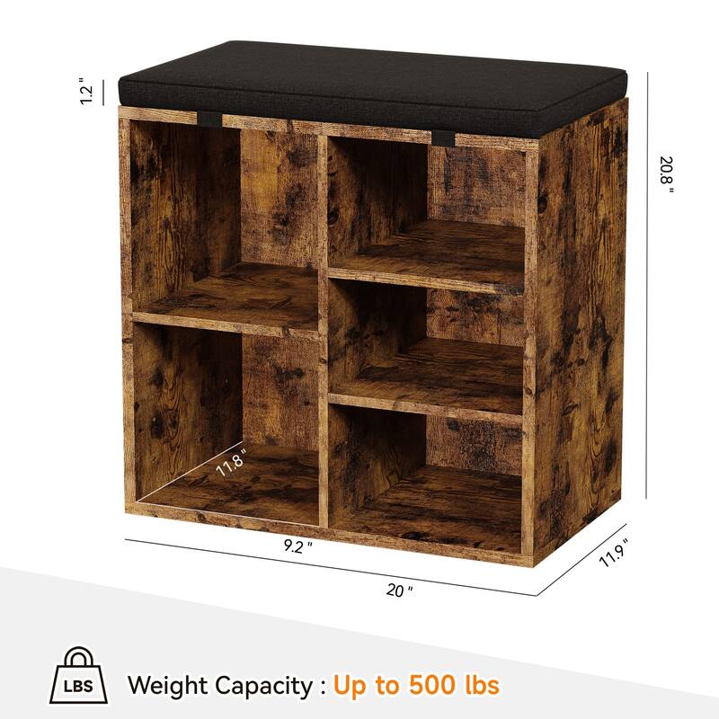 Shoe Storage Bench Cubby Organizer for Entryway