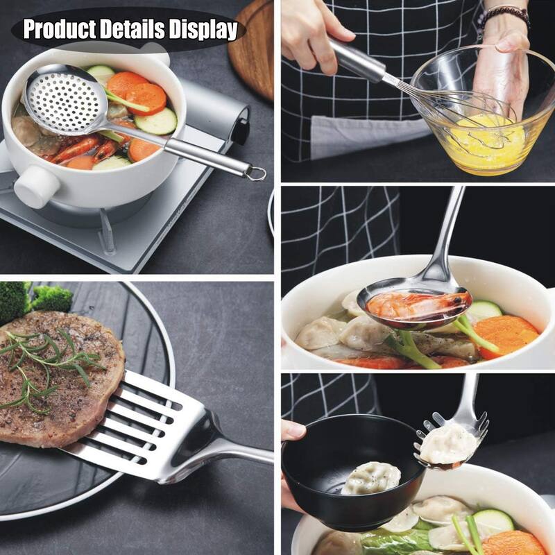 Stainless Steel Kitchen Tool Set with Stand