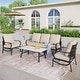 preview thumbnail 31 of 66, MAISON ARTS 5/7/9-Seat Patio Conversation Set, Outdoor Sofa Set with Single Sofa Chairs, 3-Seater Sofa, Ottoman and Coffee Table