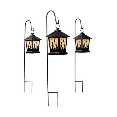 Outdoor Nativity Lanterns, Home Decor, Seasonal Decor, 3 Pieces - 5" x 9"