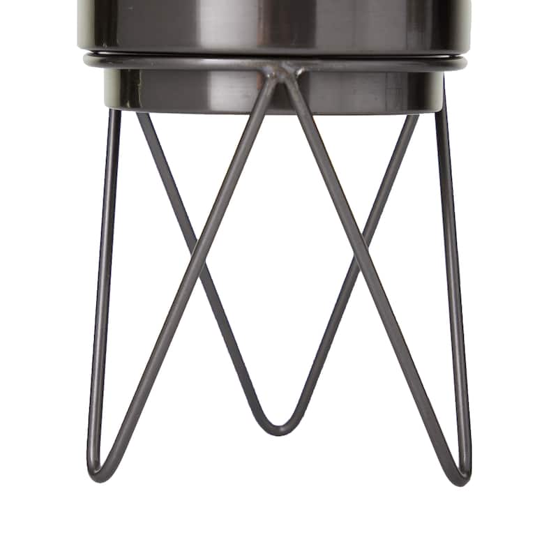 CosmoLiving by Cosmopolitan Metal Modern Planter (Set of 2) - S/2 12", 10"H