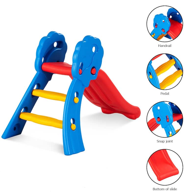Folding Up-down Slide Plastic Climber Playful Toy For Kids