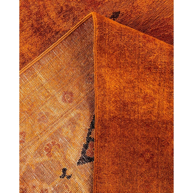 Contemporary Overdyed Wool Hand Knotted Area Rug - 9' 2" x 12' 2"