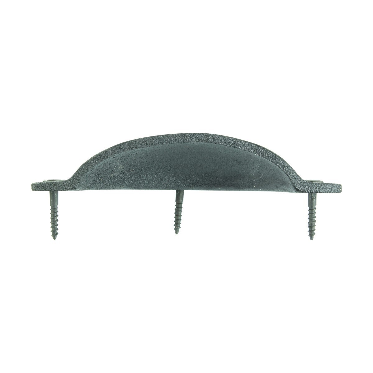 Shop Cabinet Or Drawer Bin Pull Black Iron Cup 4 W X 1 3 4 H