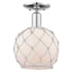 Option Polished Chrome / White Glass with White Rope