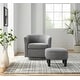 preview thumbnail 14 of 34, 360° Swivel Accent Chair with Ottoman, Barrel Chair with Upholstered