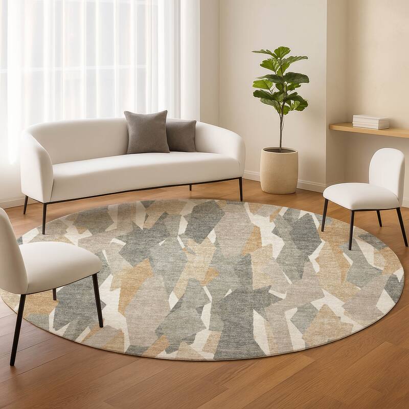 Machine Washable Indoor/ Outdoor Contemporary Dylan Chantille Rug