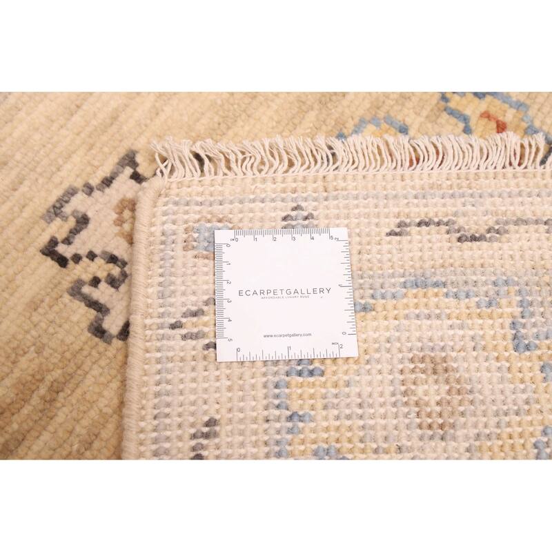 ECARPETGALLERY Hand-knotted Modern Oushak Light Khaki Wool Rug - 5'0 x 7'11