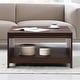 preview thumbnail 7 of 14, 31.5 in. Square Wood Coffee Table Walnut