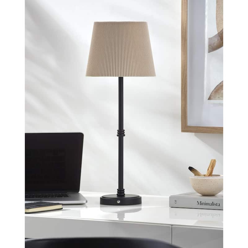 Livabliss Parcey Modern & Contemporary Buffet Table Lamp - Black