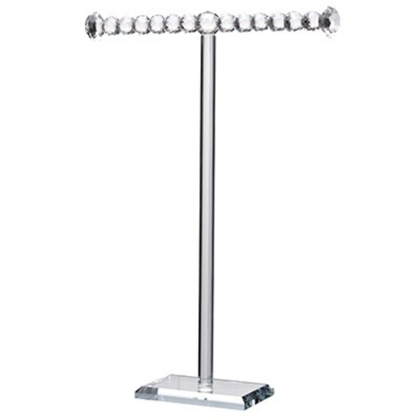 15" Silver Tall One Tier Necklace Brinley Stand - N/A