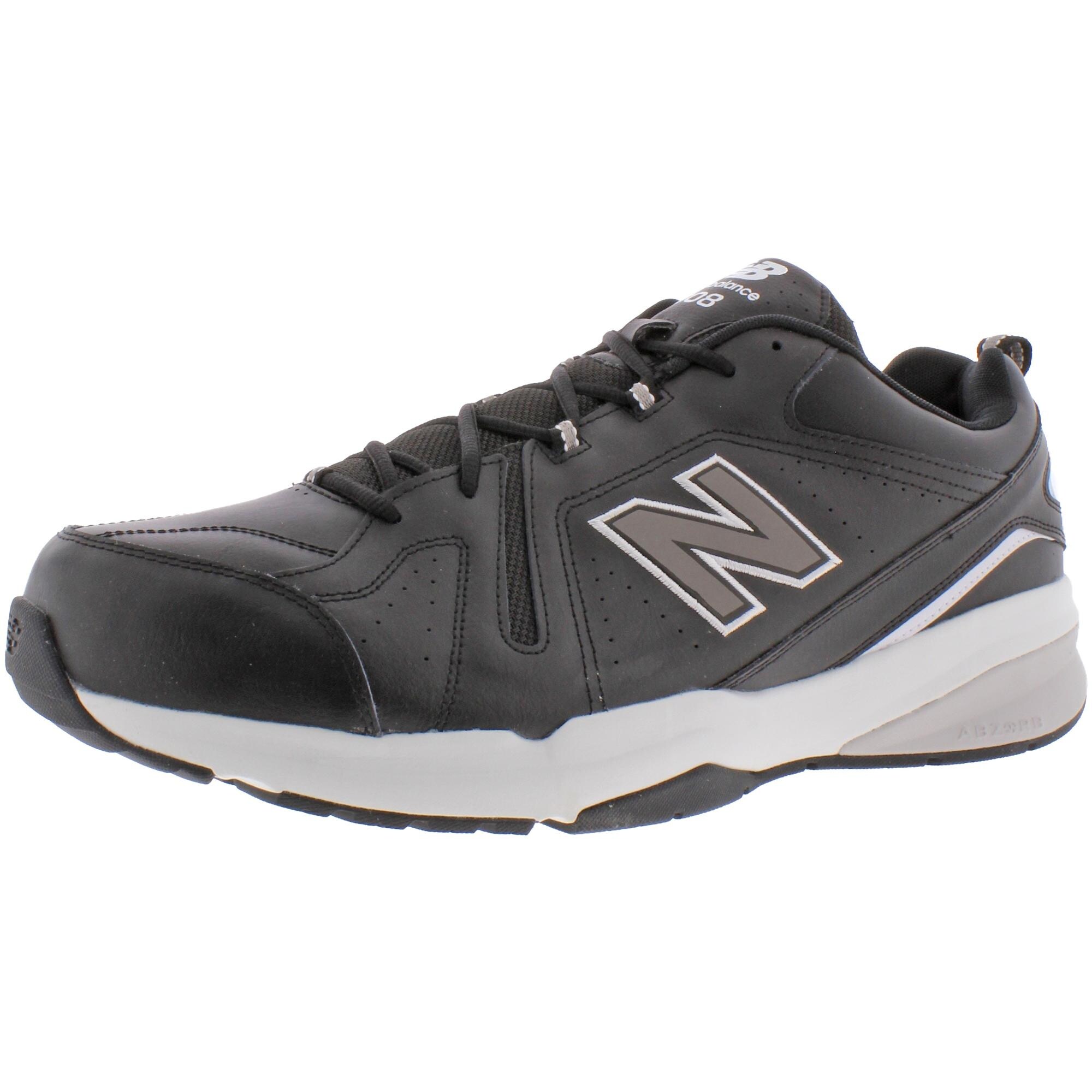 new balance leather trainers mens