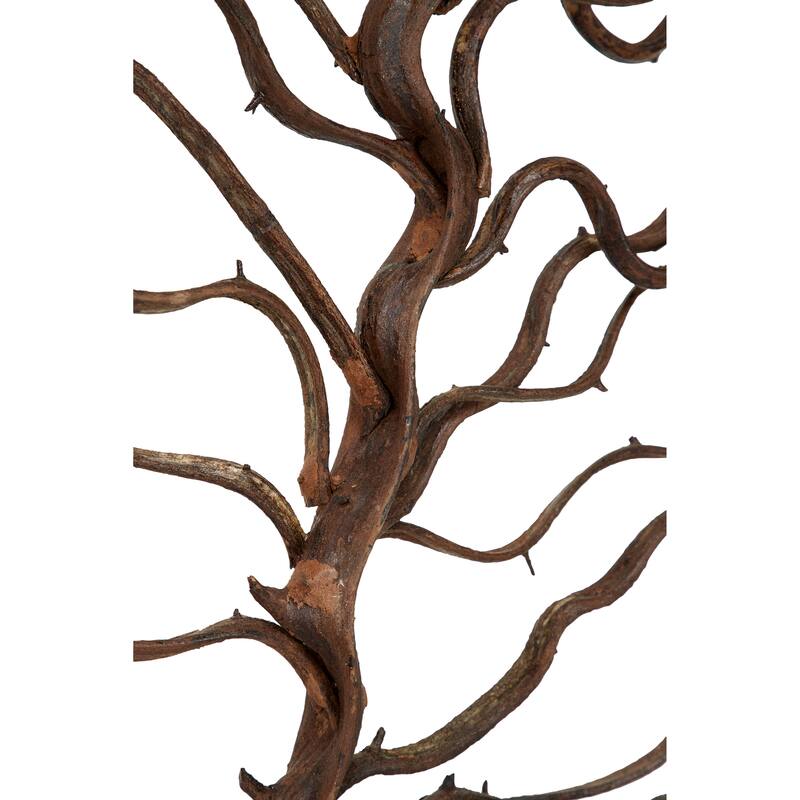 Black Wood Branch Tree Home Wall Decor with Black Frame