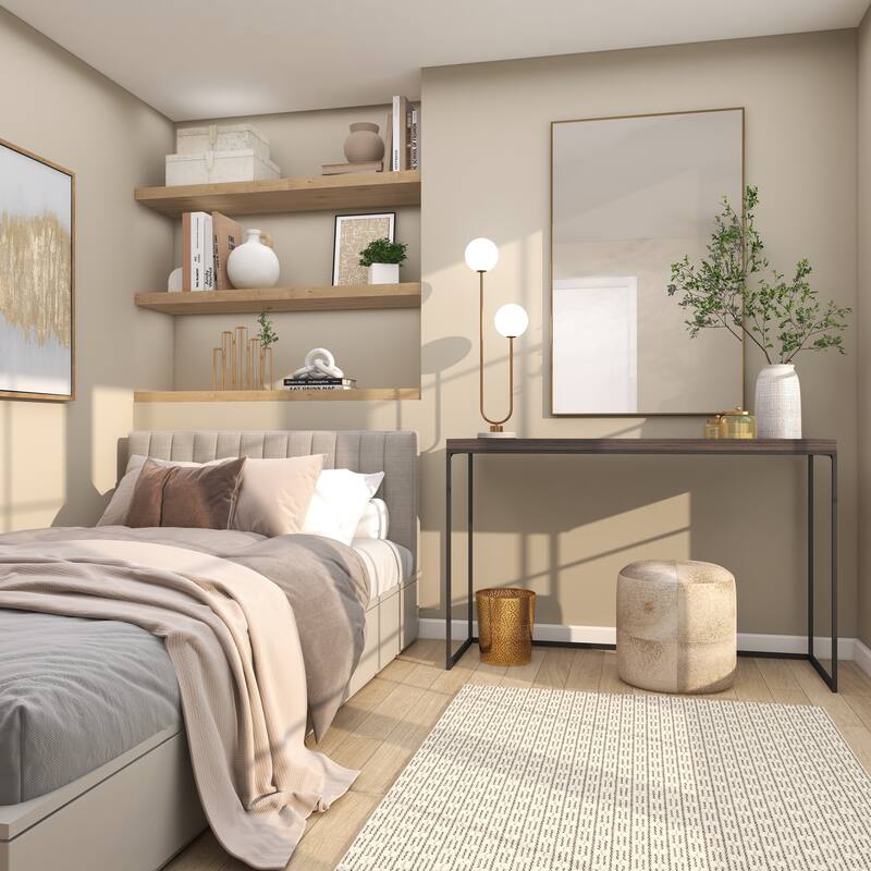 CosmoLiving by Cosmopolitan Gold Metal Room Wall Mirror with Thin Frame