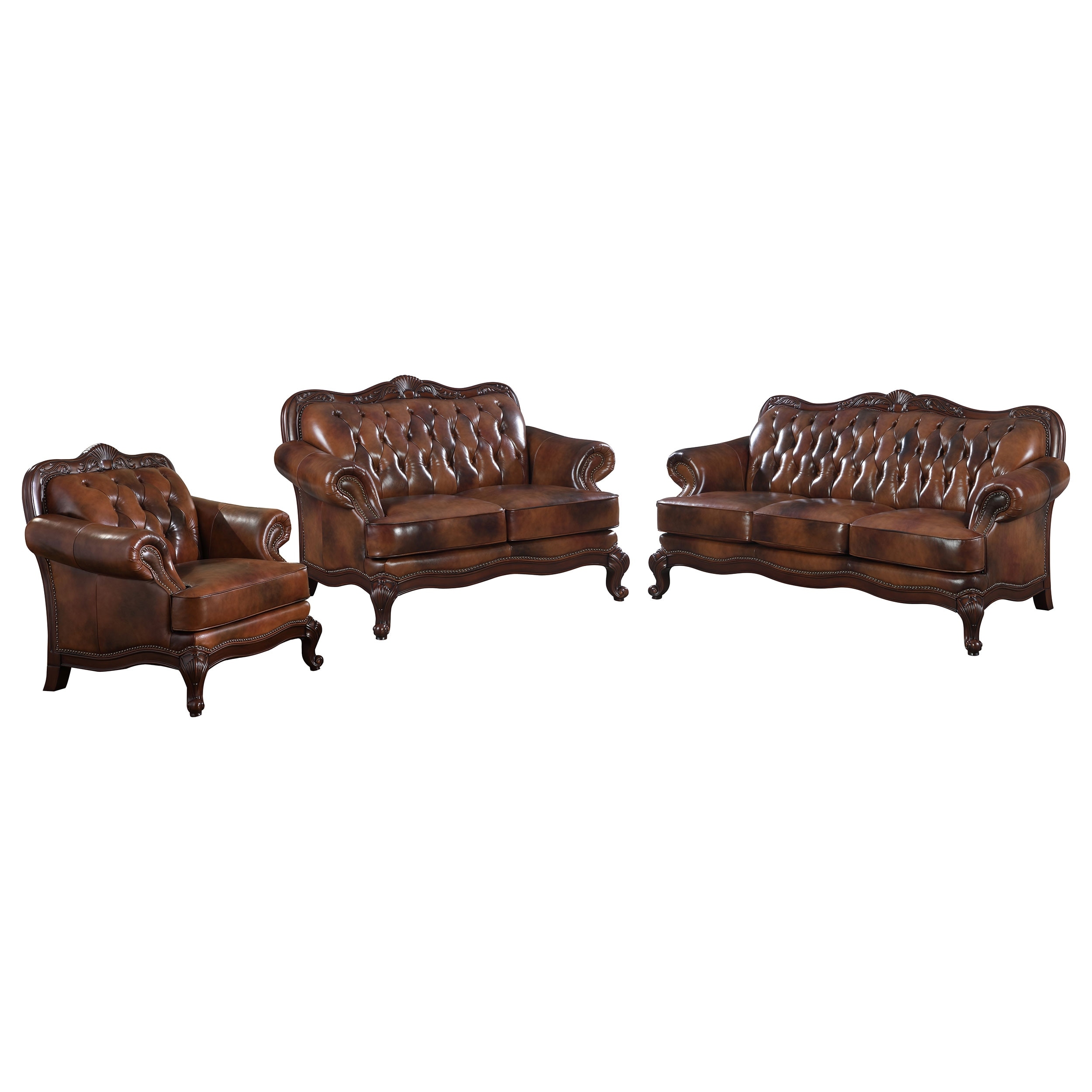 入園入学祝い Brown Victoria Full Sale On - Set Sofa Upholstered Leather トップス