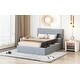 preview thumbnail 18 of 34, Full Velvet Platform Bed with Cup Holders and Storage