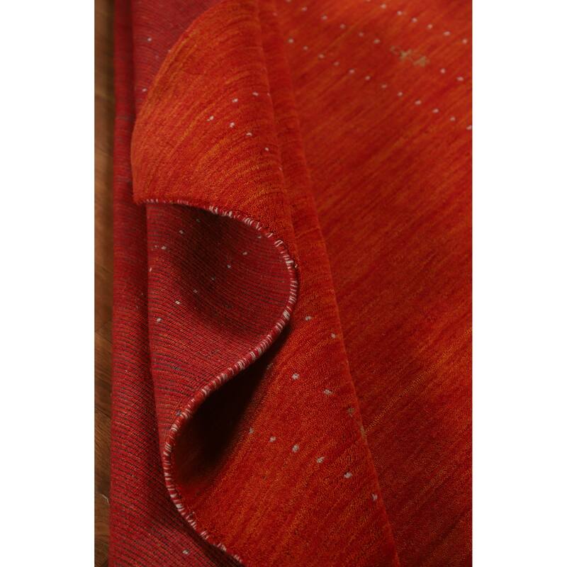 Hand Knotted Oriental 100% Wool Carpet Tribal Tribal Oranges & Rust Gabbeh Area Rug - 8' 0'' X 5' 0''