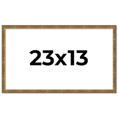23x13 Frame Black Real Wood Picture Frame Kingsley Gold Distressed Photo Frame with UV Acrylic Foam Board Backing &