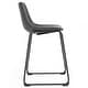 preview thumbnail 9 of 23, Carbon Loft Richard Faux Leather and Iron Counter Stool (Set of 2)