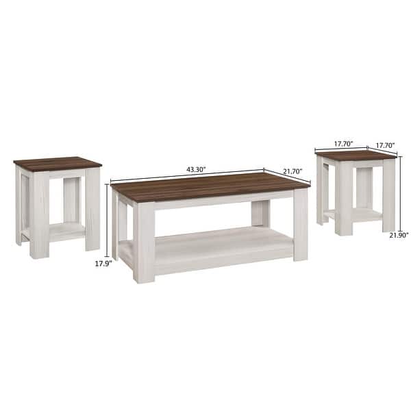 Gloria 3 pieces Coffee Table Set - Bed Bath & Beyond - 38232875