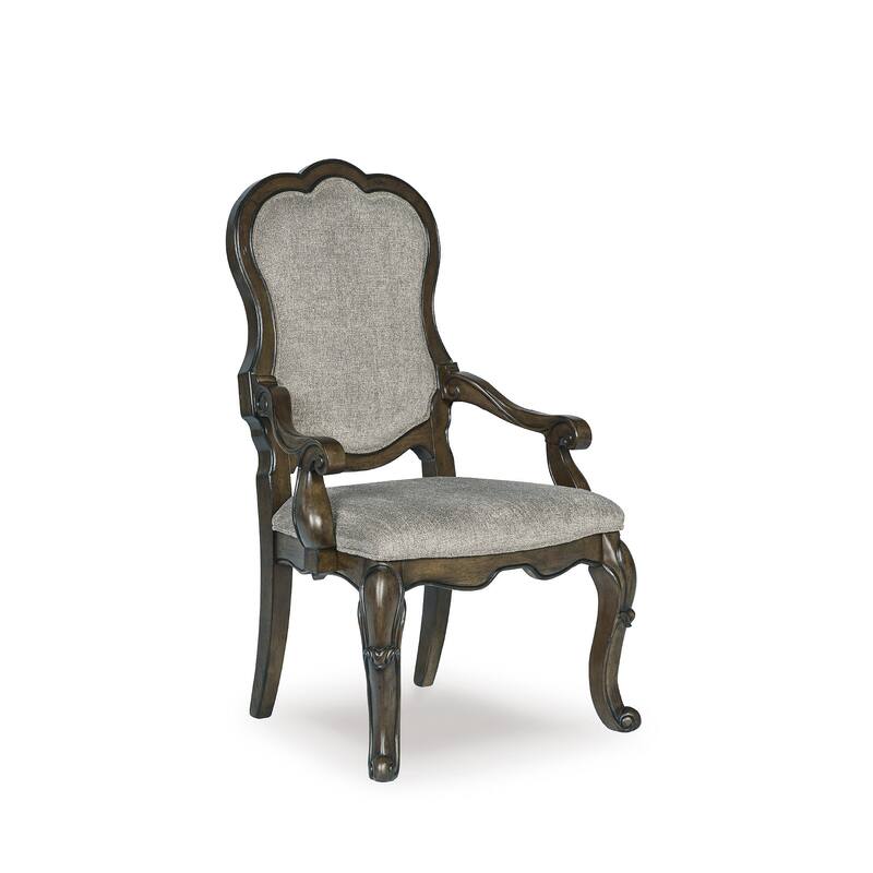 Signature Design by Ashley Maylee Dark Brown Dining Arm Chair - 30.75"W x 27.25"D x 45.75"H