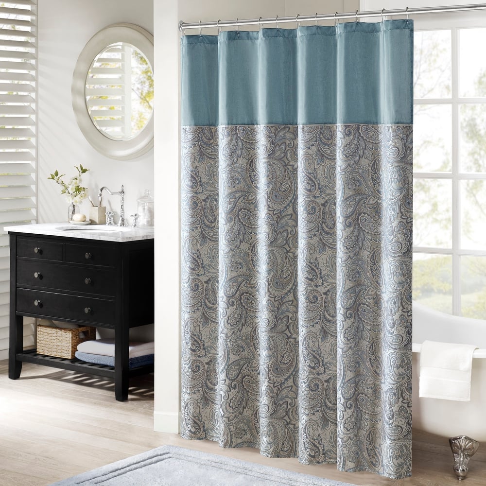 Madison Park Whitman Jacquard Shower Curtain