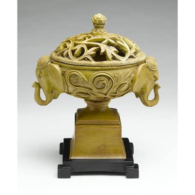 Aa Importing Elephant Bowl With Decorative Lid - 13 X 10 X 7 inches