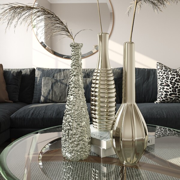 Tianna Silver Vases (Set of 3). Opens flyout.