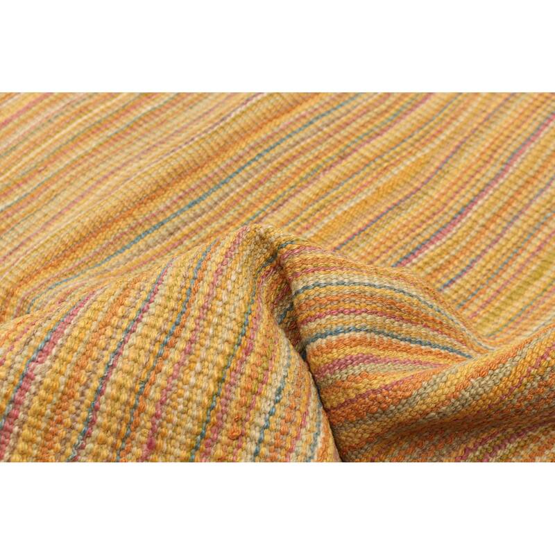 ECARPETGALLERY Flat-Weave Boho Brown Wool Kilim - 6'9 x 8'5