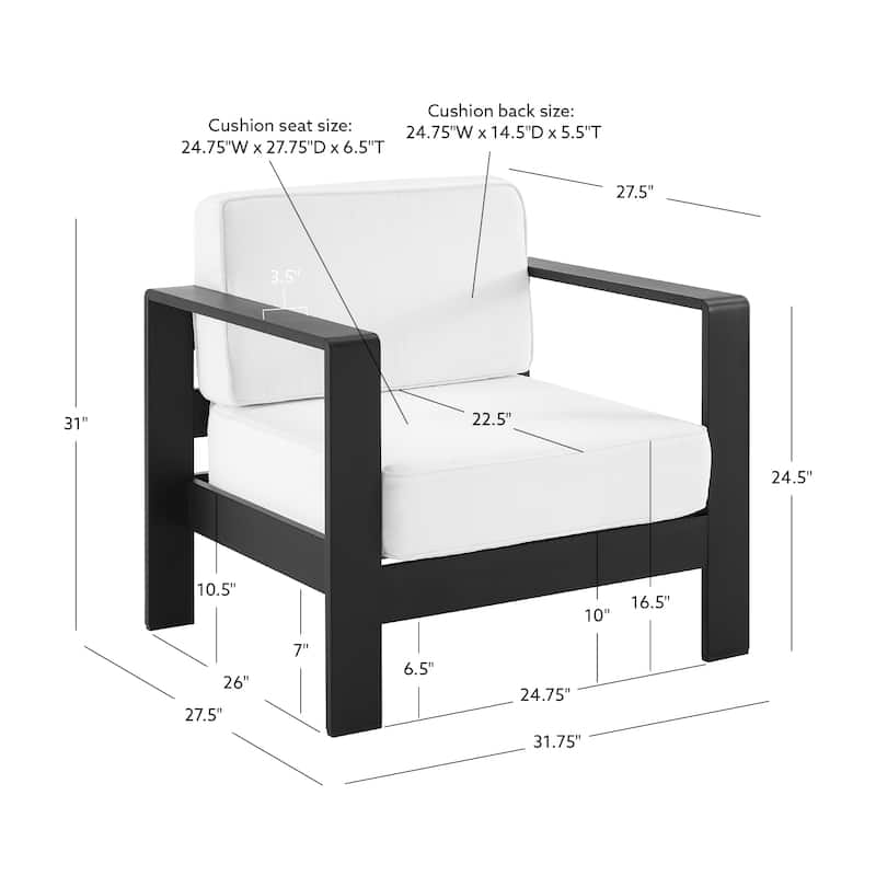 Linon Nordwind Aluminum Outdoor 5-Piece Patio Set
