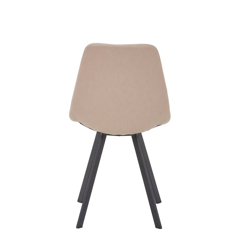 Markley Modern PU Leather Upholstered Ergonomic Mid-Back Accent Chair with Metal Legs for Home Kitchen or Living Room (Set of 4)