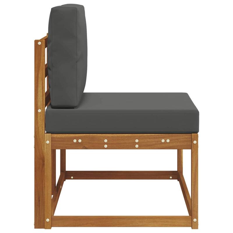 vidaXL 2 Piece Outdoor Middle Sofa Solid Acacia Wood