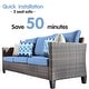 preview thumbnail 81 of 80, Ovios 5-piece Outdoor High-back Wicker Sectional Set