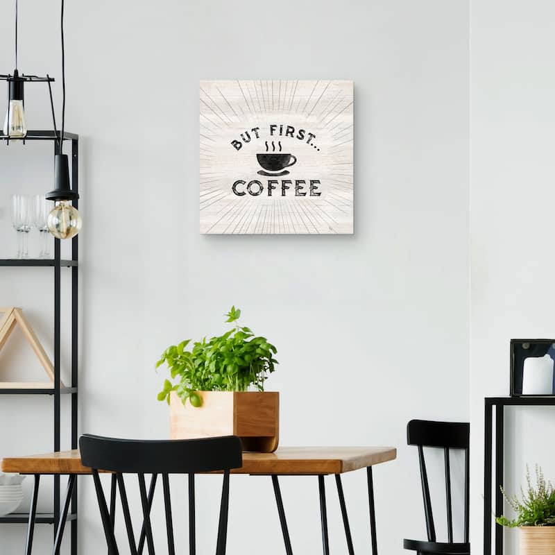 Coffee Humor I But First by Tara Reed Canvas Art Print