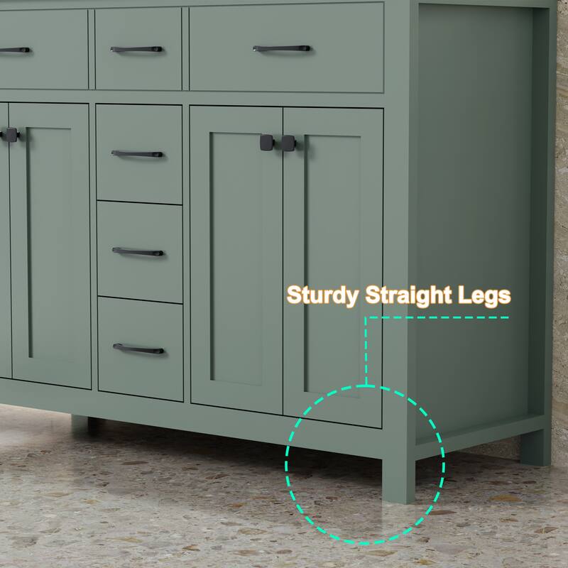 Modern Bathroom Vanity with Sink & Faucet Storage Cabinet Set