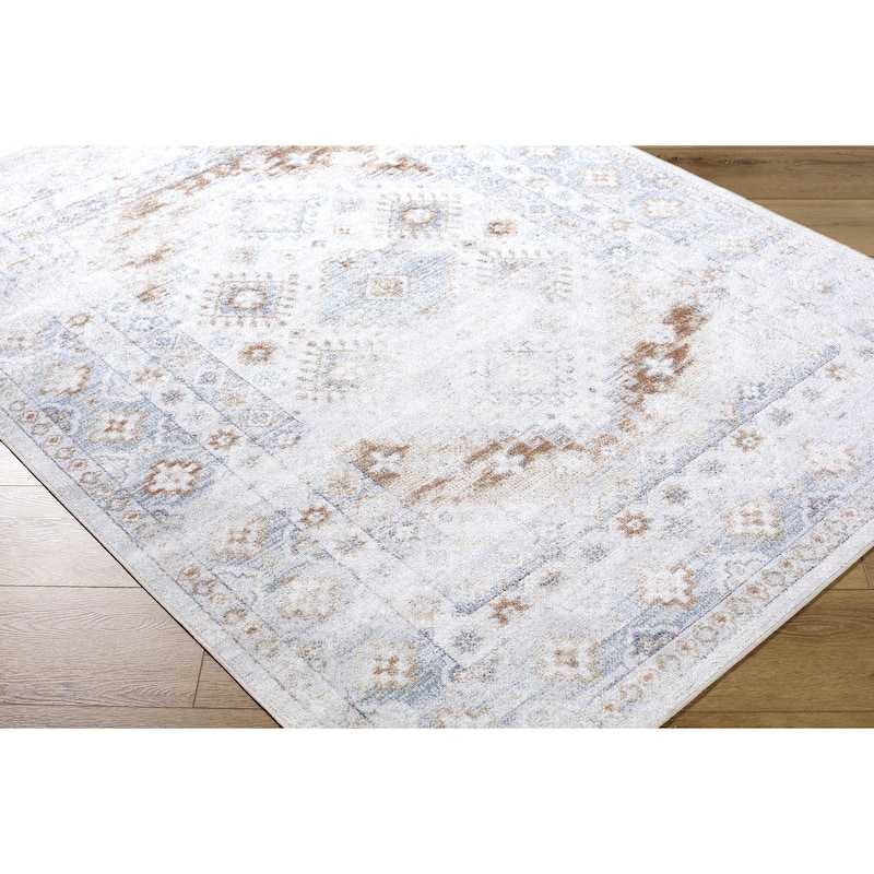 Livabliss Lillian Traditional Medallion Indoor/Outdoor Area Rug