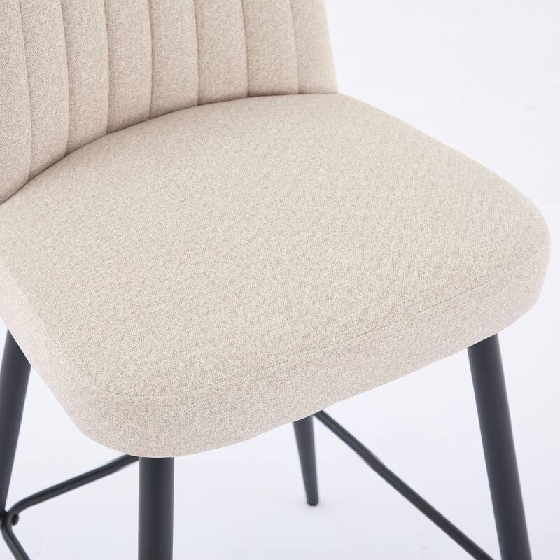Modern Metal Frame Bar Stool Set of 2 with Sponge Seat 300lb Capacity 39.76